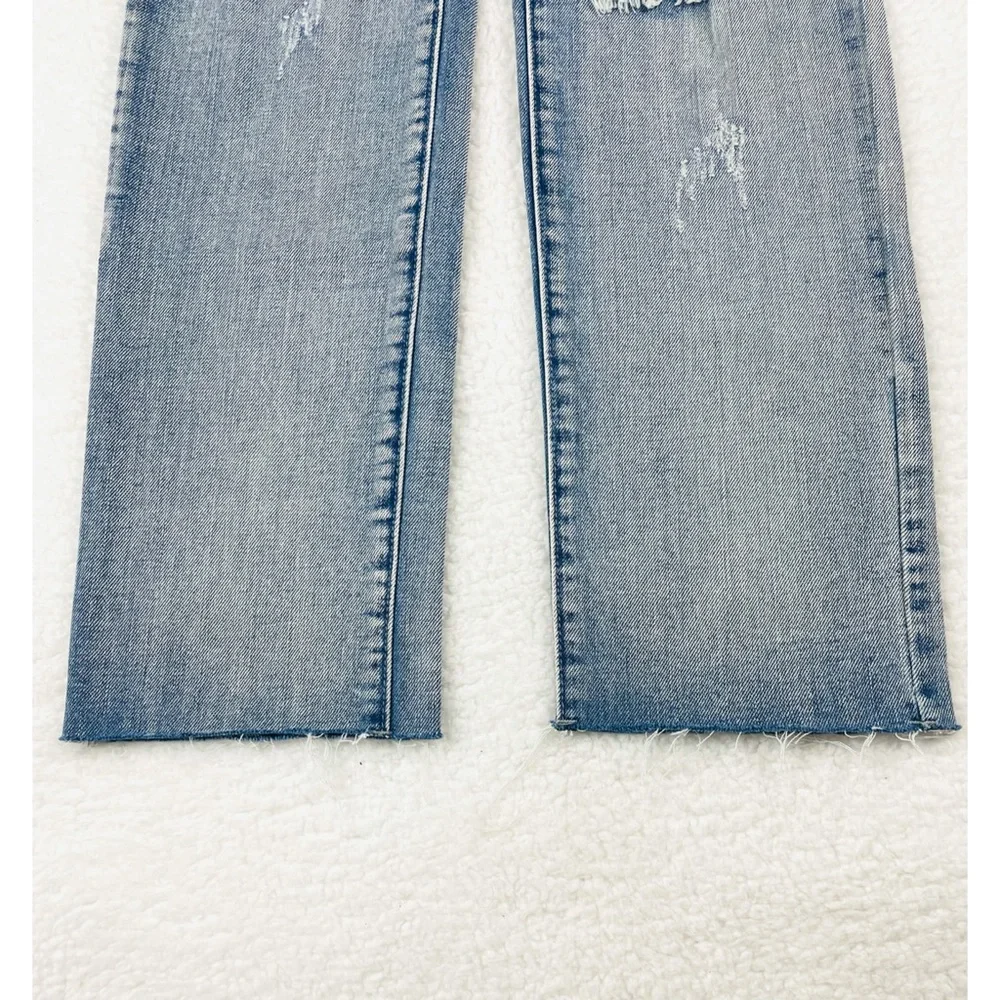 SUPERDOWN • Light Wash Ramona Distressed Straight Jeans, 27 - Picture 7 of 16